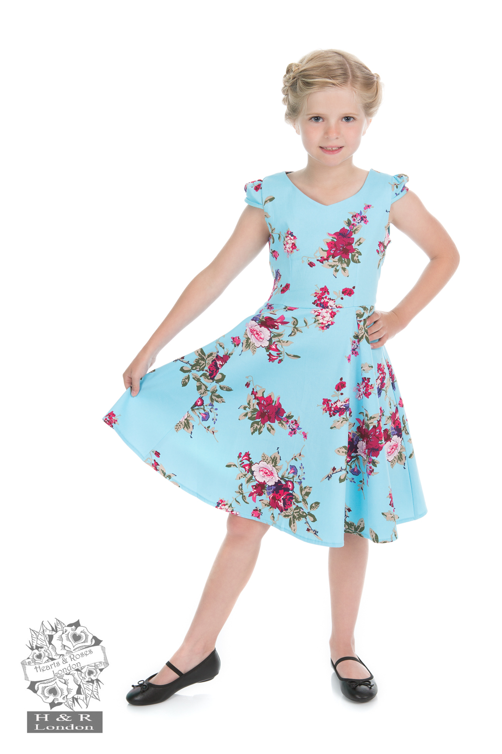 Girls Royal Ballet Tea Dress in Blue